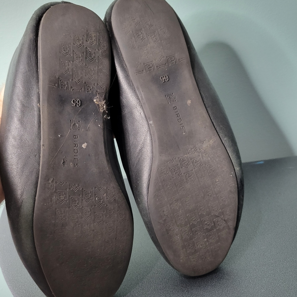 Birdies Minimalist Black Leather Loafers Size 6.5 - Picture 3 of 3